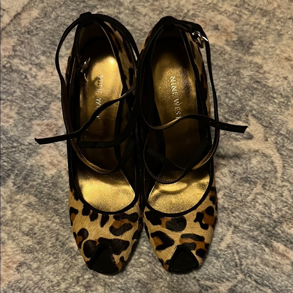 Nine West faux fur Leopard Print Women's Shoes